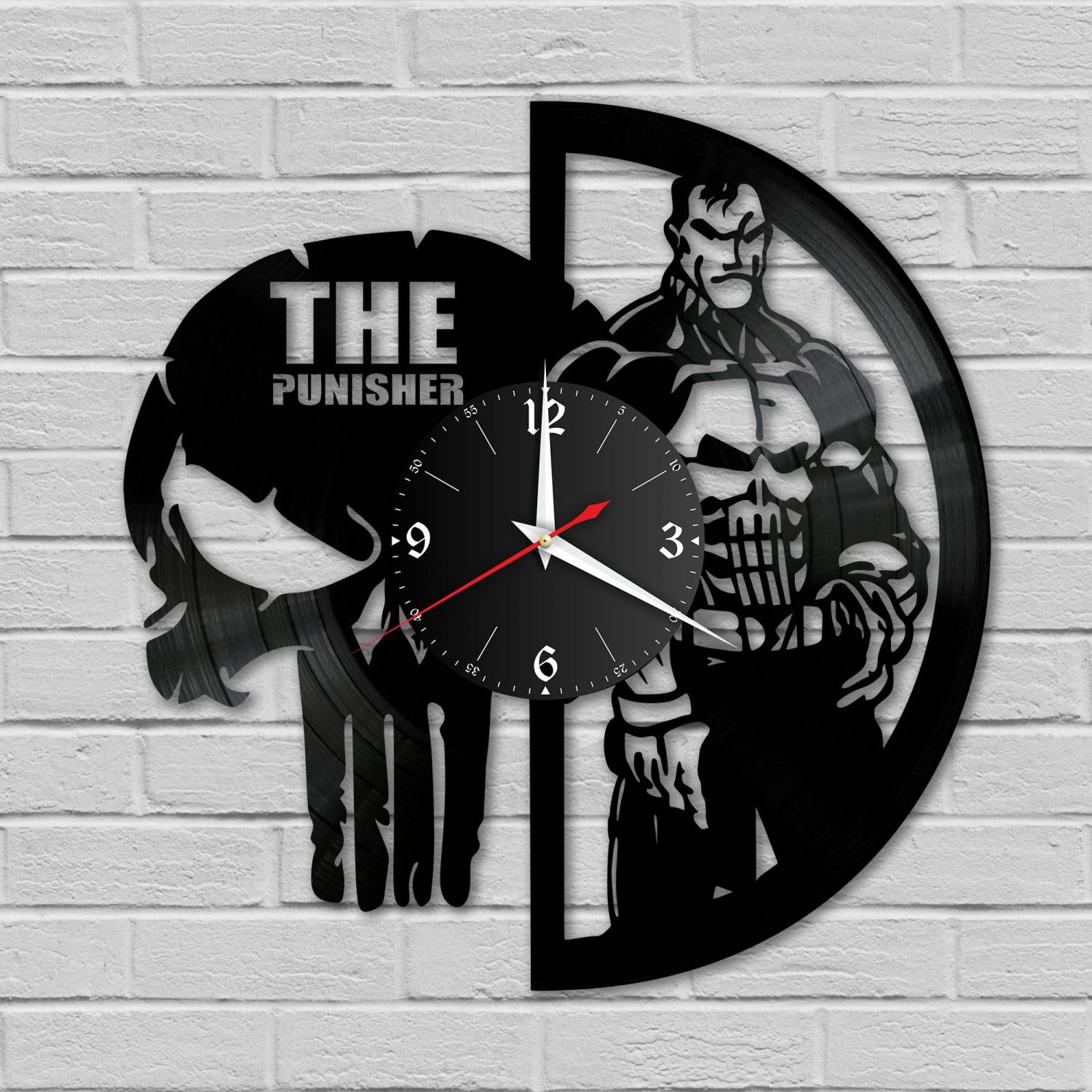 Часы настенные "The Punisher" из винила, №1 VC-10562