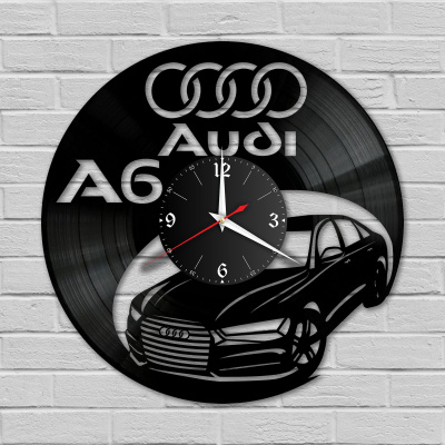 Часы настенные "Audi A6" из винила, №3