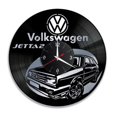 Часы настенные "Volkswagen Jetta 2, серебро" из винила, №6