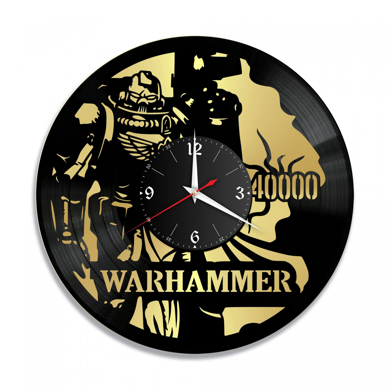 Часы настенные "Warhammer 40000, золото" из винила, №2 VC-10566-1