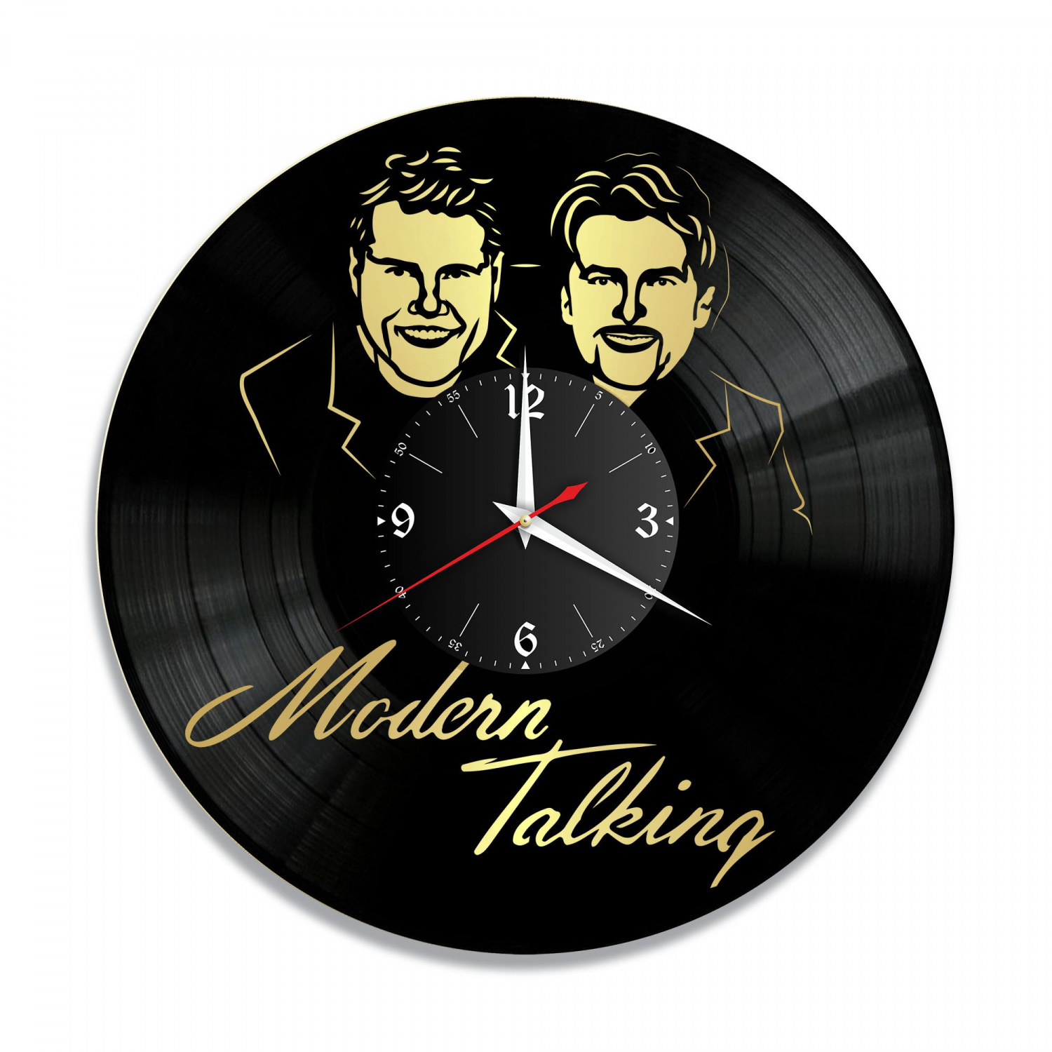 Часы настенные "группа Modern Talking, золото" из винила, №2 VC-10822-1