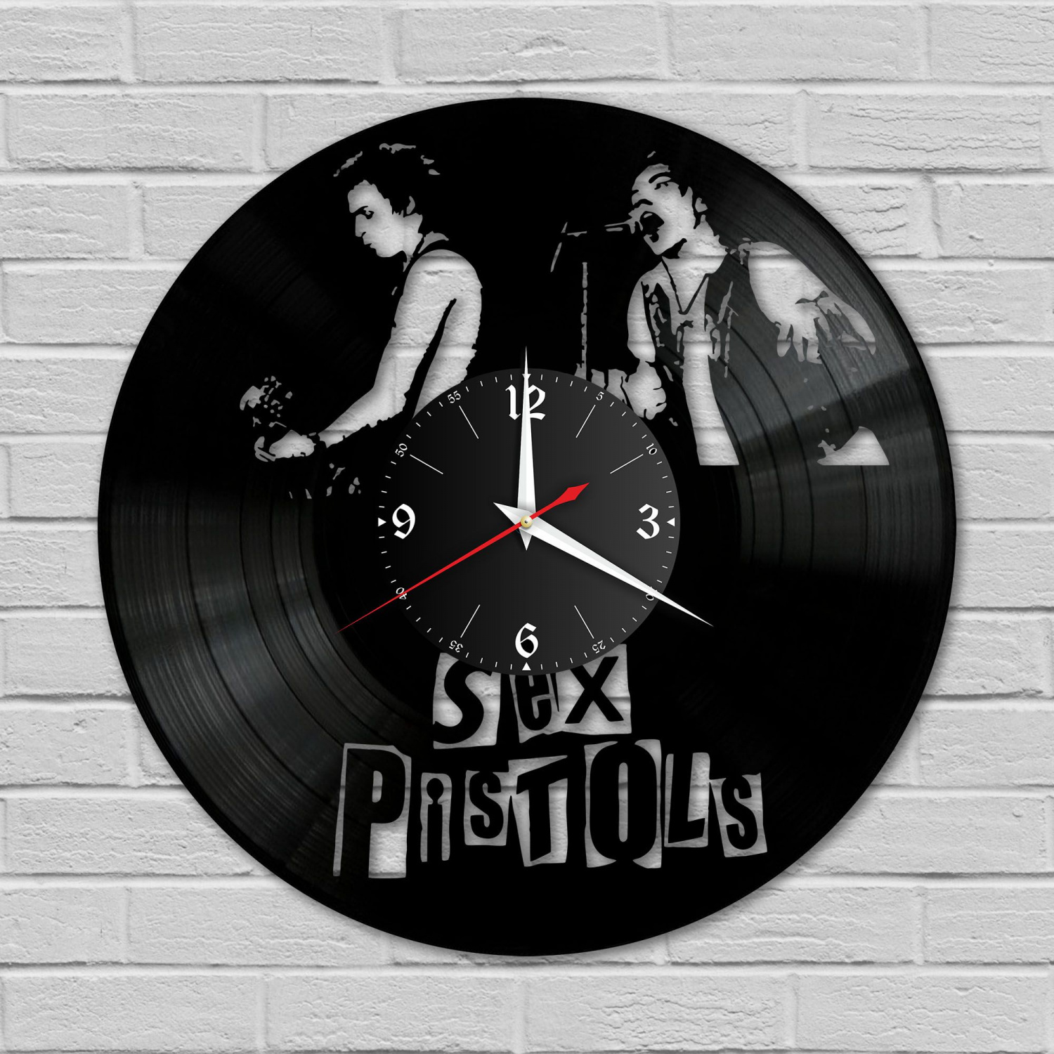 Часы настенные "группа Sex Pistols" из винила, №1 VC-10159