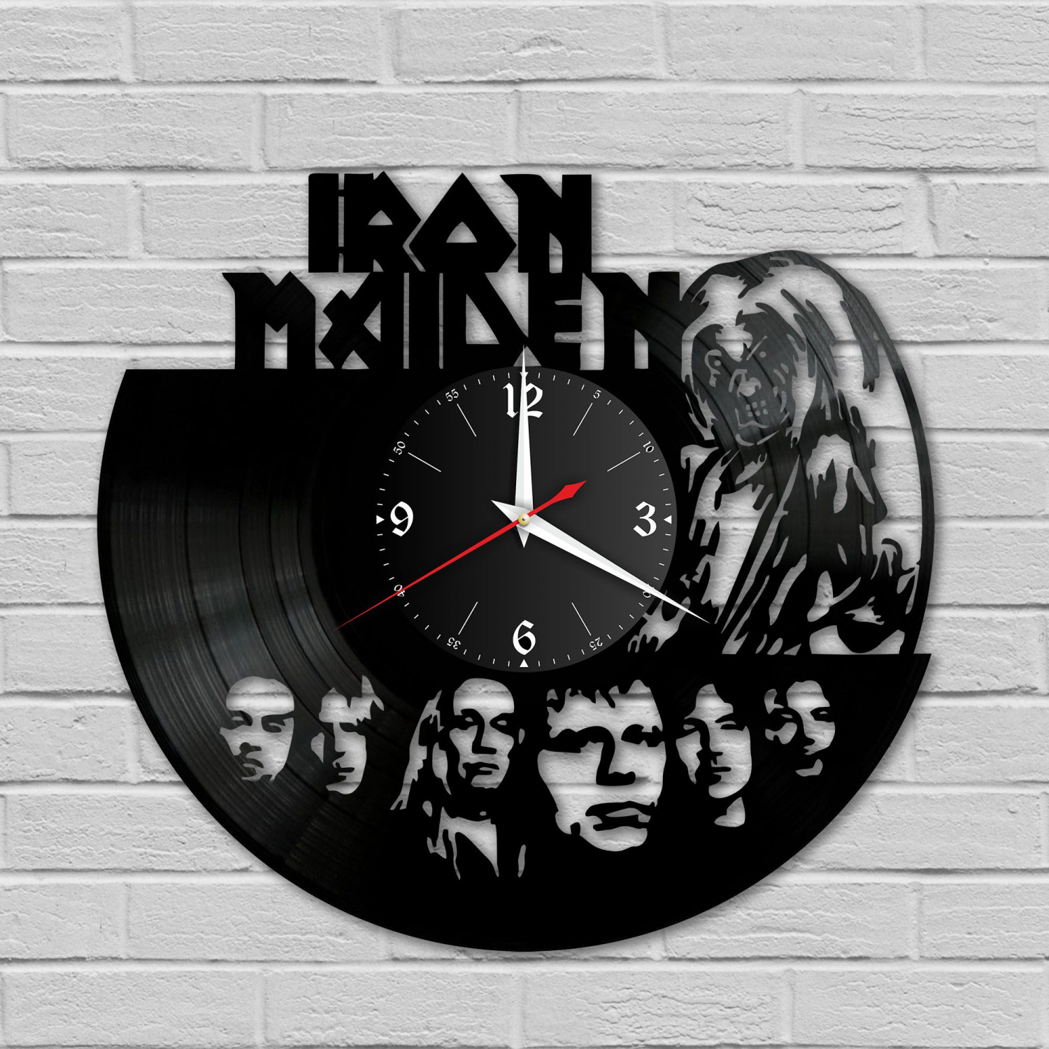 Часы настенные "группа Iron Maiden" из винила, №1 VC-10100