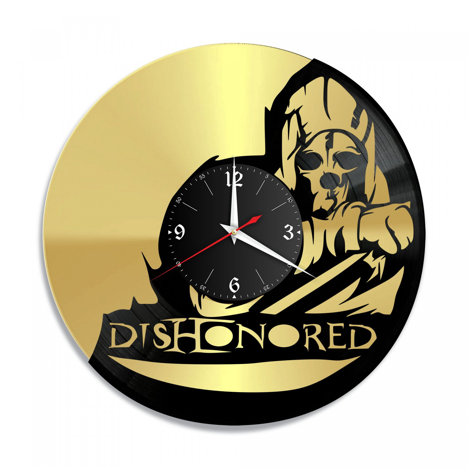 Часы настенные "Игра Dishonored, золото" из винила, №1 VC-10557-1