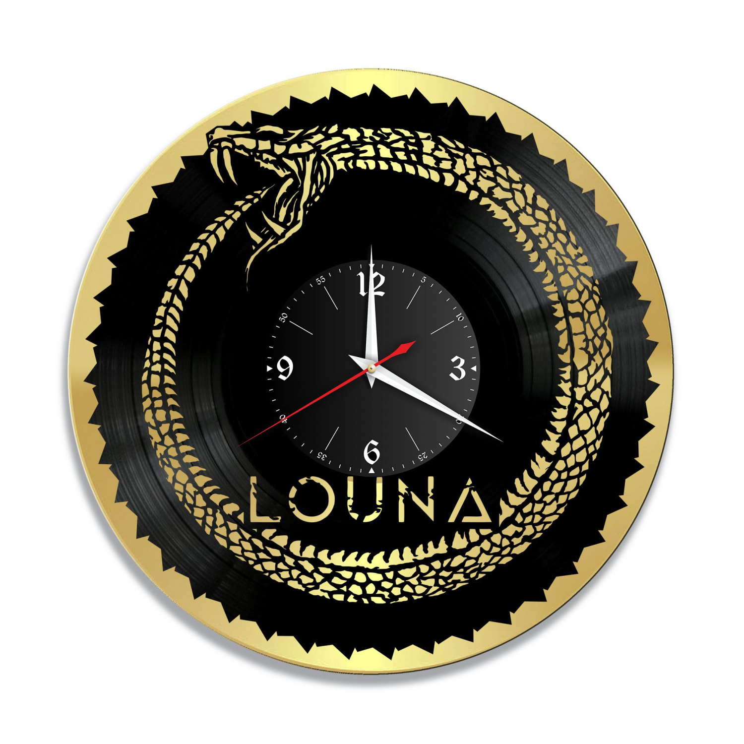 Часы настенные "группа Louna, золото" из винила, №2 VC-10819-1