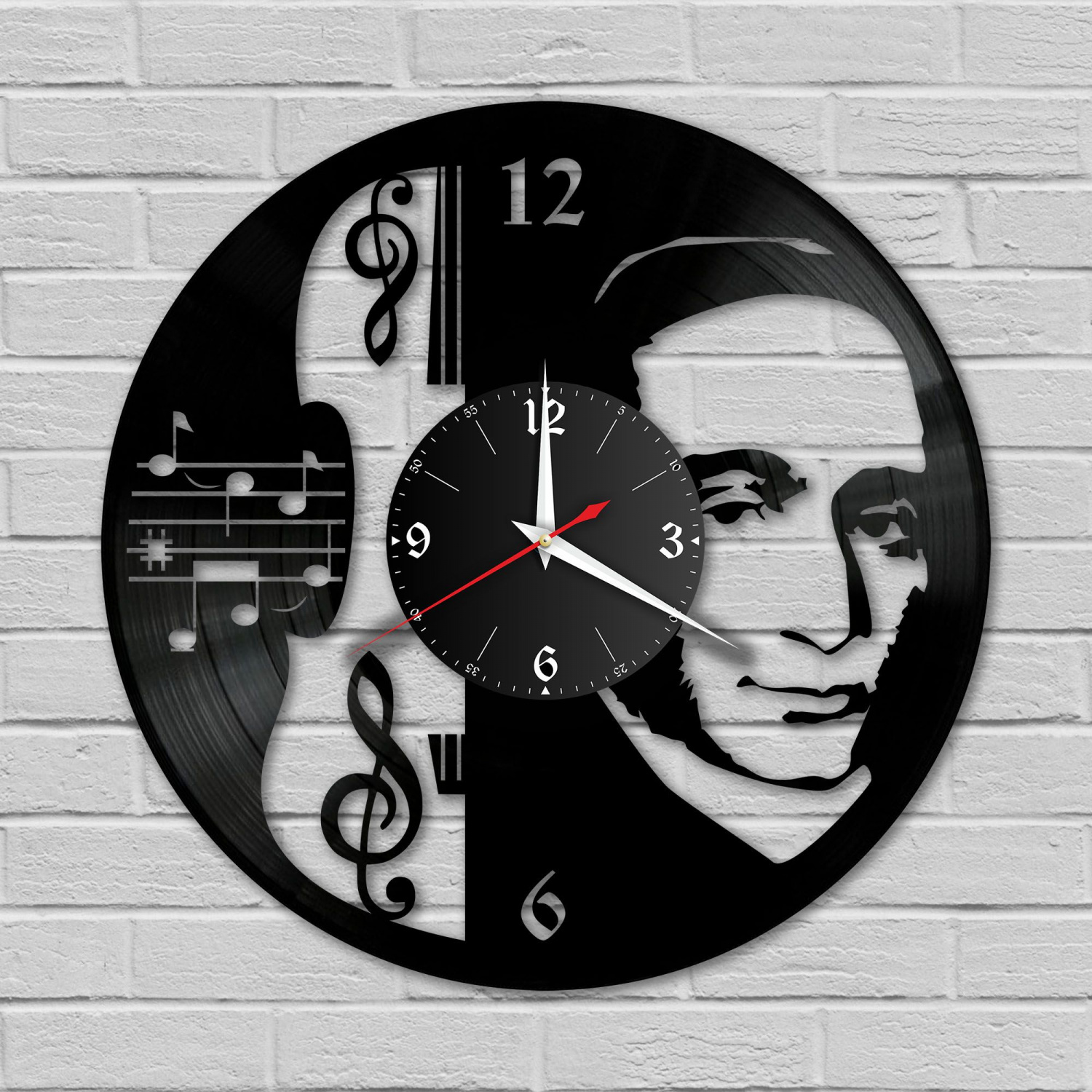 Часы настенные "Паганини (Paganini)" из винила, №1 VC-10263
