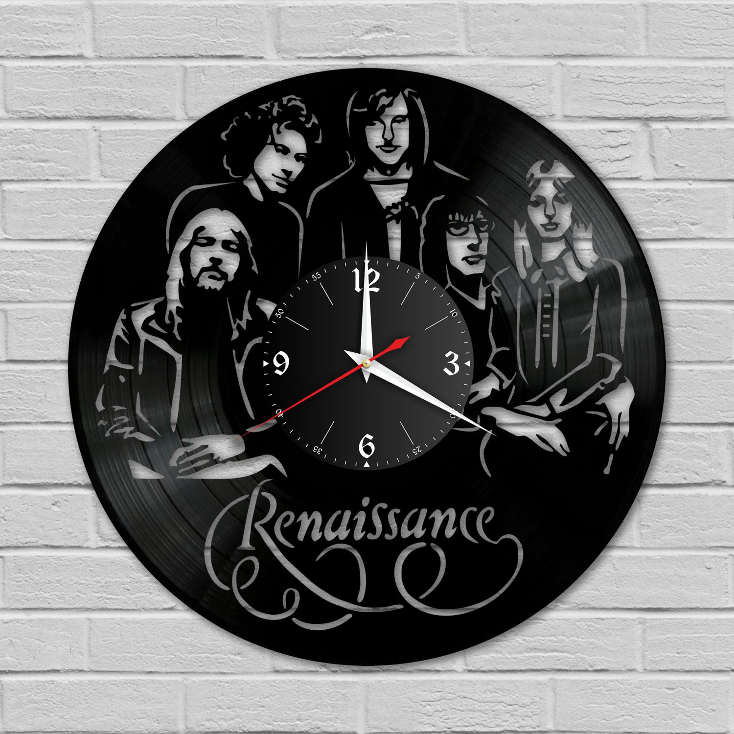 Часы настенные "группа Renaissance" из винила, №1 VC-10152