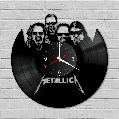 Часы настенные "группа Metallica" из винила, №3