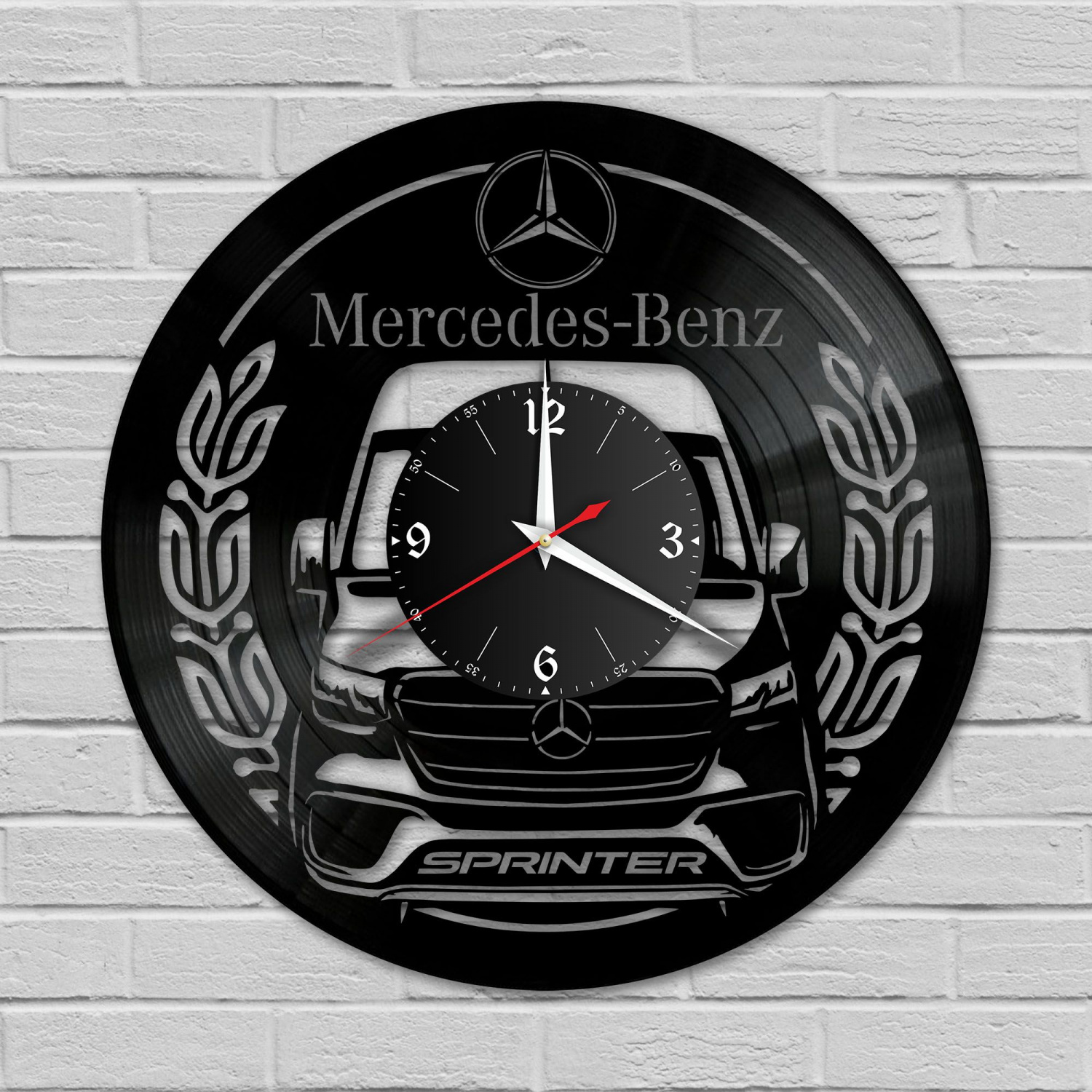 Часы настенные "Mercedes Sprinter" из винила, №3 VC-10423