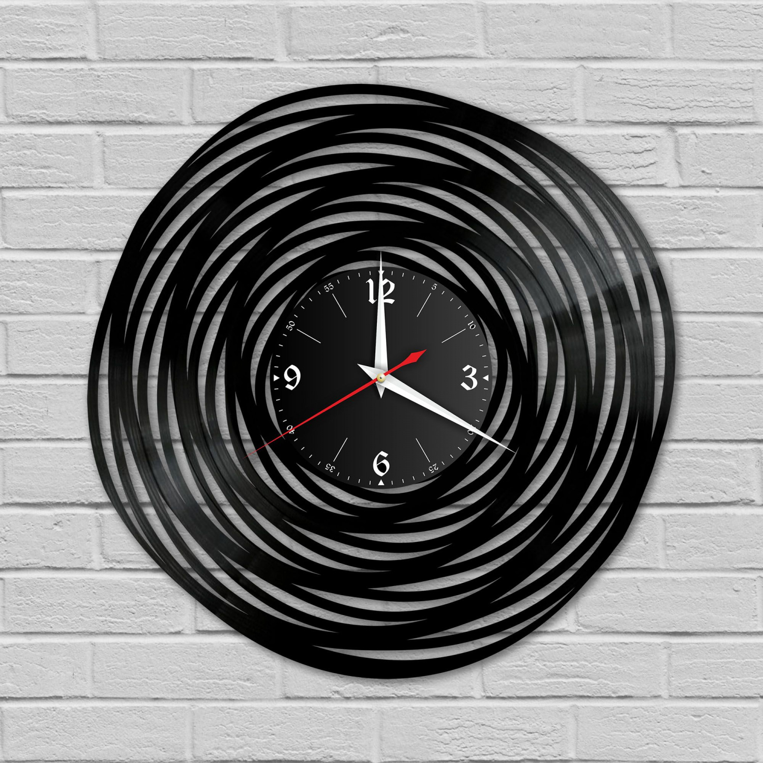 Часы настенные "Спираль" из винила, №1 VC-12050