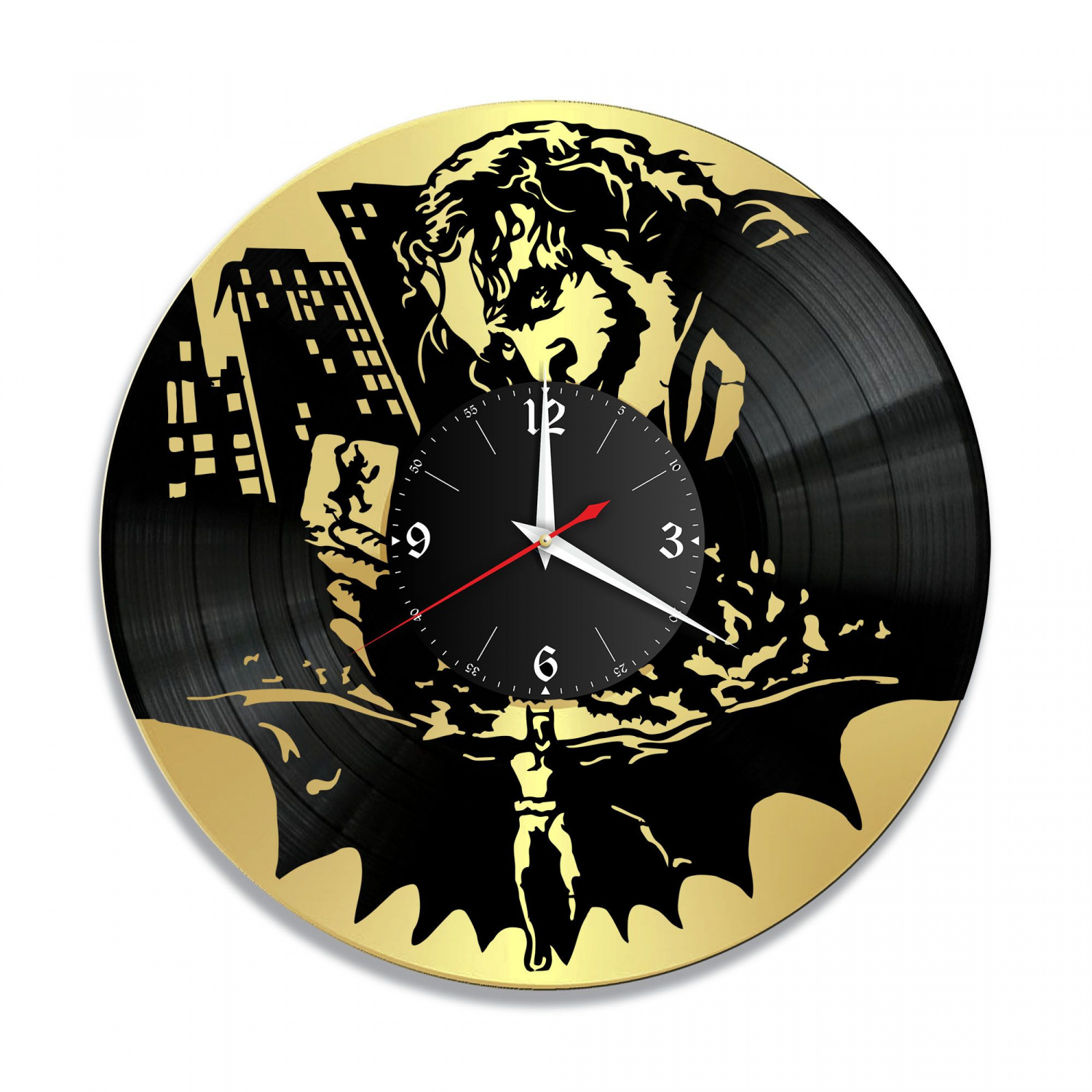Часы настенные "Джокер, золото" из винила, №2 VC-10320-1
