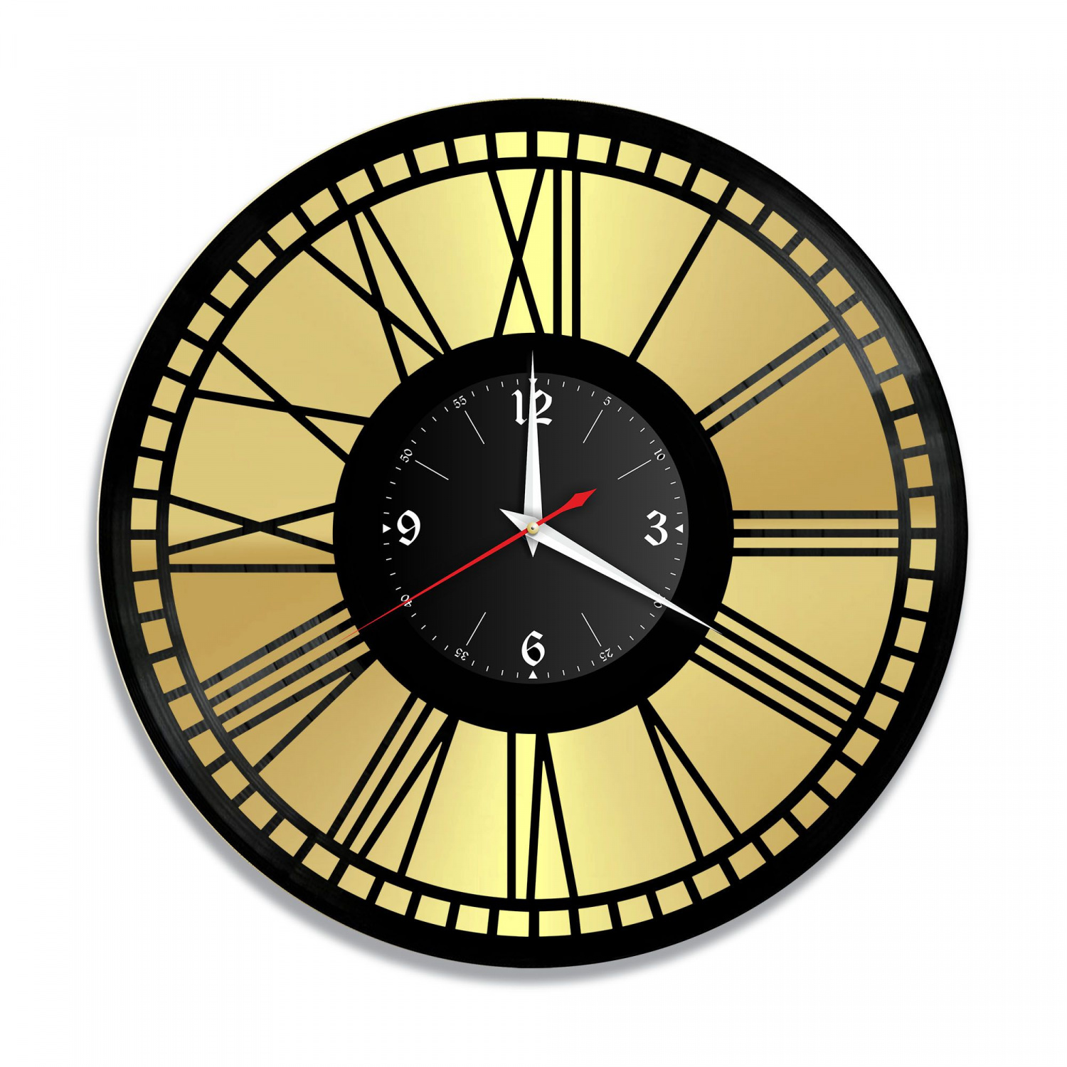 Часы настенные "Цифры, золото" из винила, №15 VC-10956-1