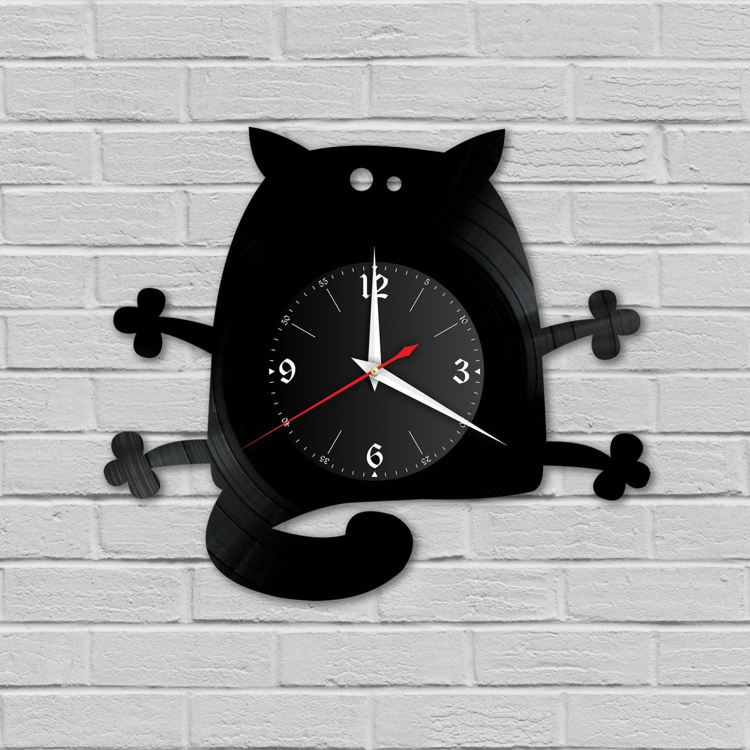 Часы настенные "Коты" из винила, №7 VC-10938