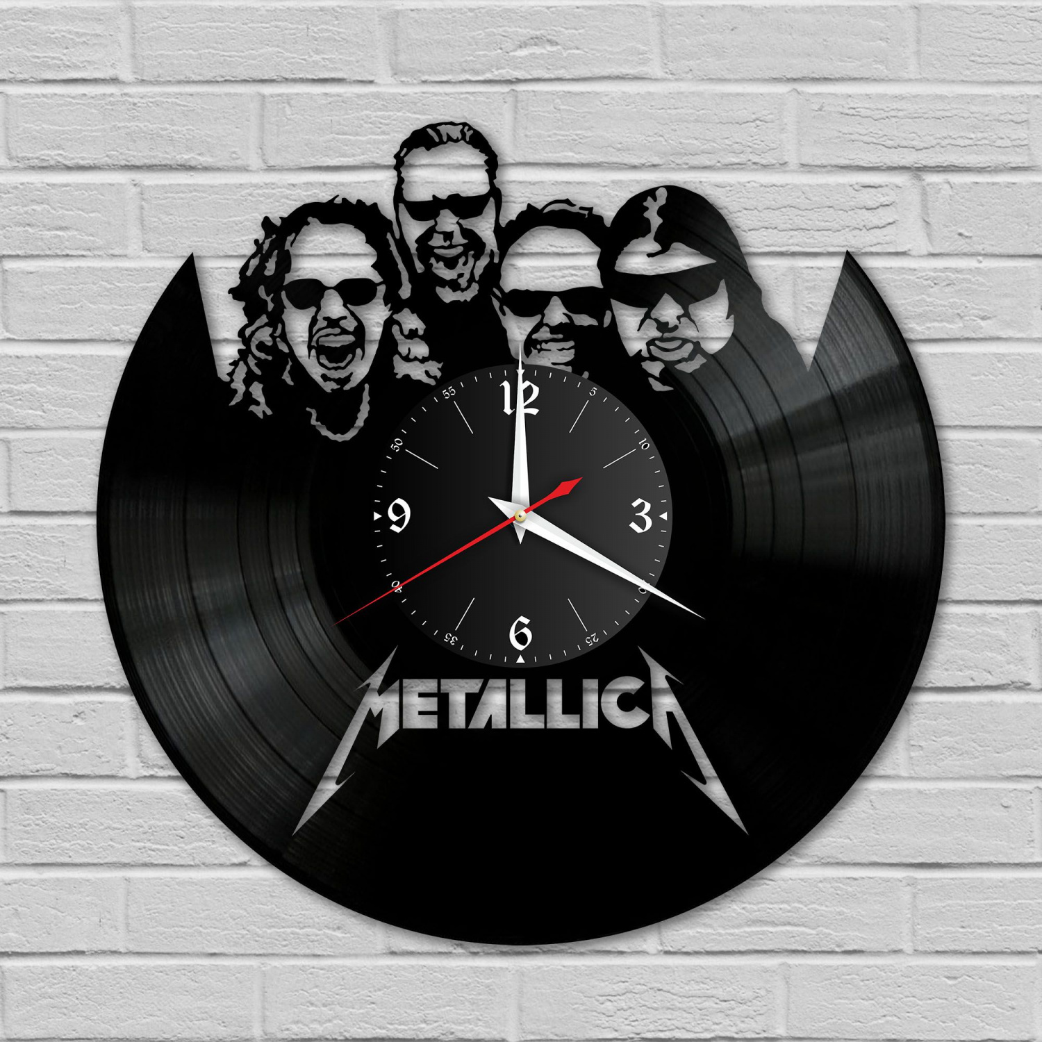 Часы настенные "группа Metallica" из винила, №3 VC-10119