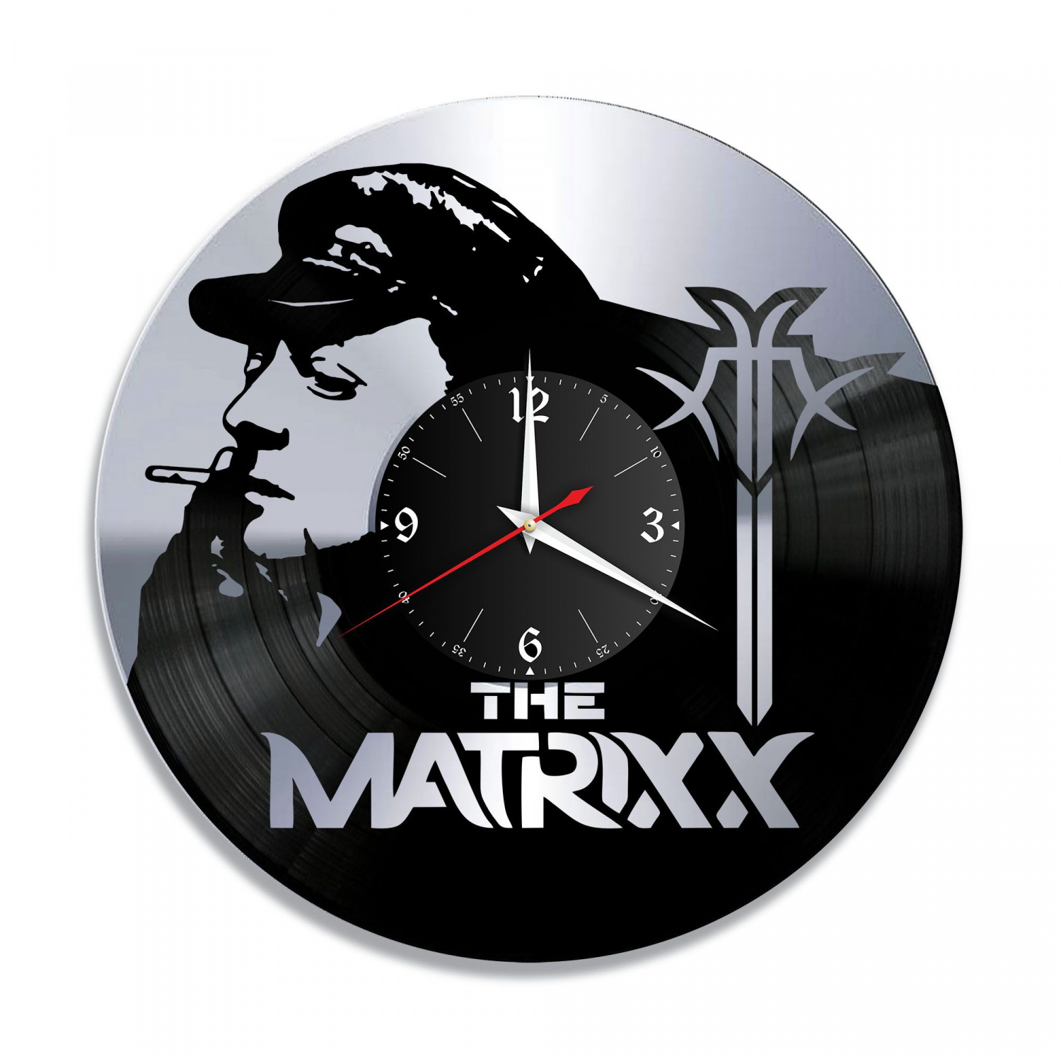 Часы настенные "группа The Matrixx, серебро" из винила, №2 VC-10007-2