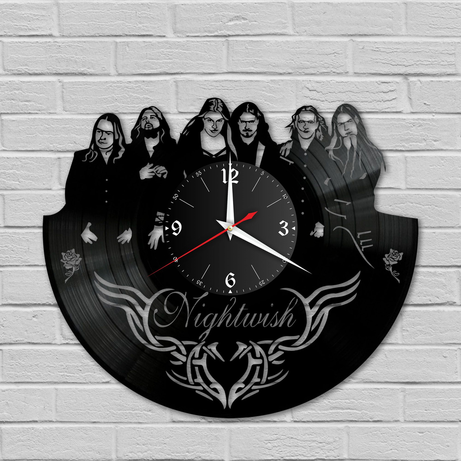 Часы настенные "группа Nightwish" из винила, №1 VC-10126