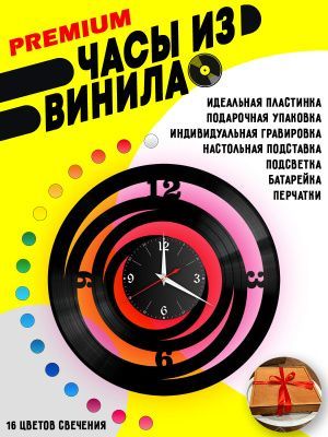 Часы с подсветкой Цифры / спираль / время