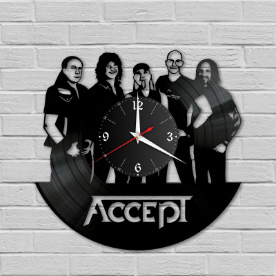 Часы настенные "группа Accept (new)" из винила, №1
