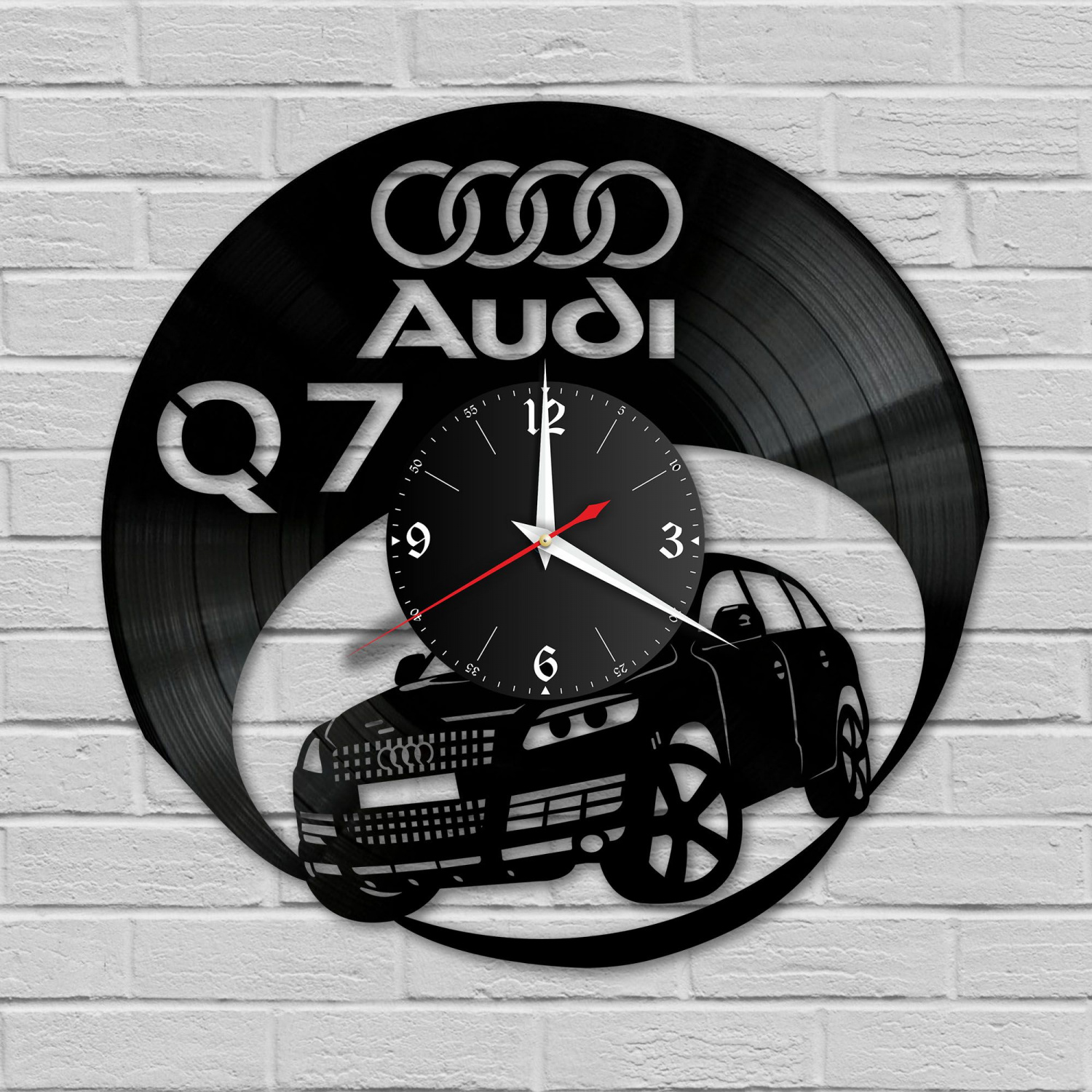 Часы настенные "Audi Q7" из винила, №4 VC-10803