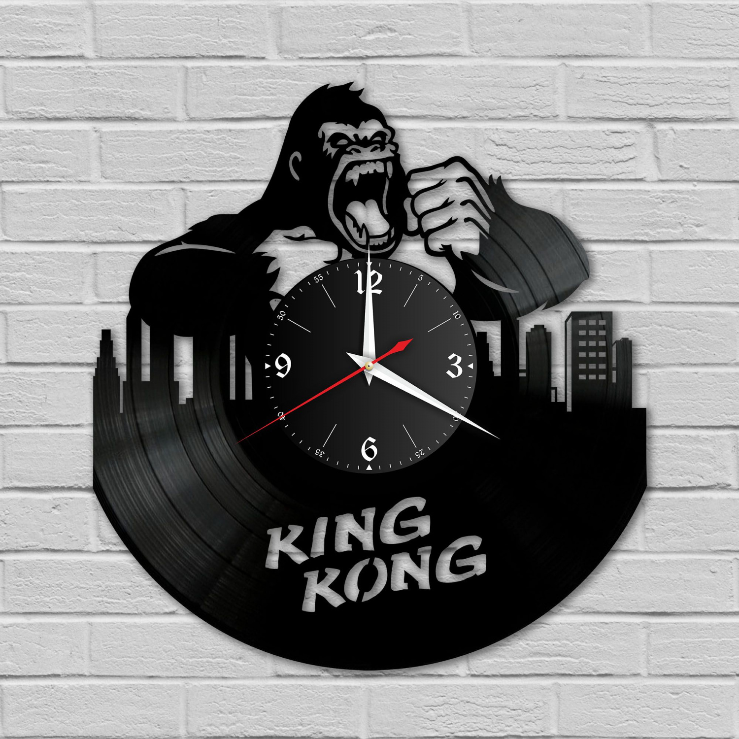Часы настенные "Кинг-Конг" из винила, №1 VC-12033