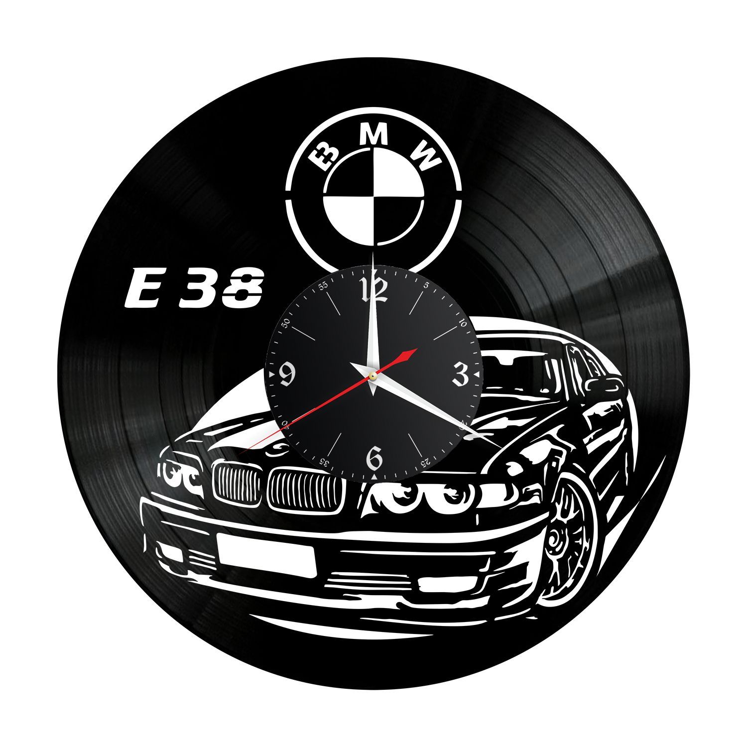 Часы настенные "БМВ (BMW E38)" из винила, №8 VC-12204