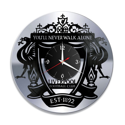 Часы настенные "Ливерпуль (Liverpool), серебро" из винила, №3