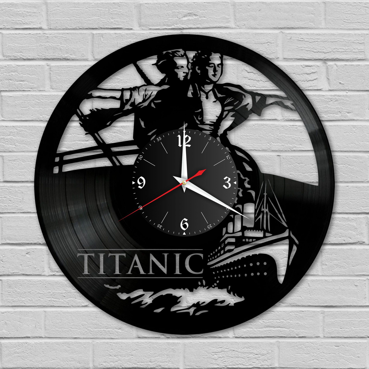Часы настенные "Титаник" из винила, №2 VC-10376