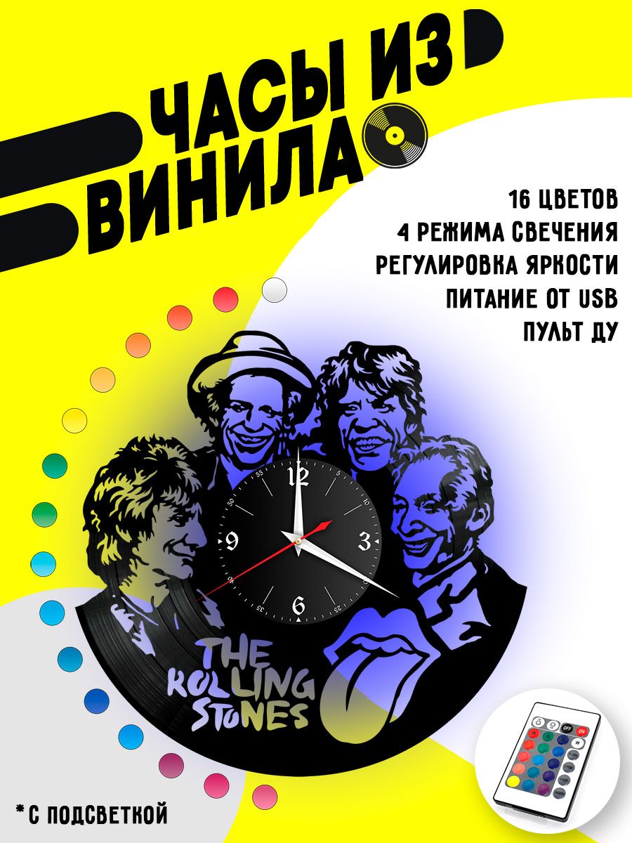 Часы с подсветкой Rolling Stones VC-10154-PREM