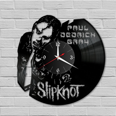 Часы настенные "группа Slipknot (Пол Грэй)" из винила, №6