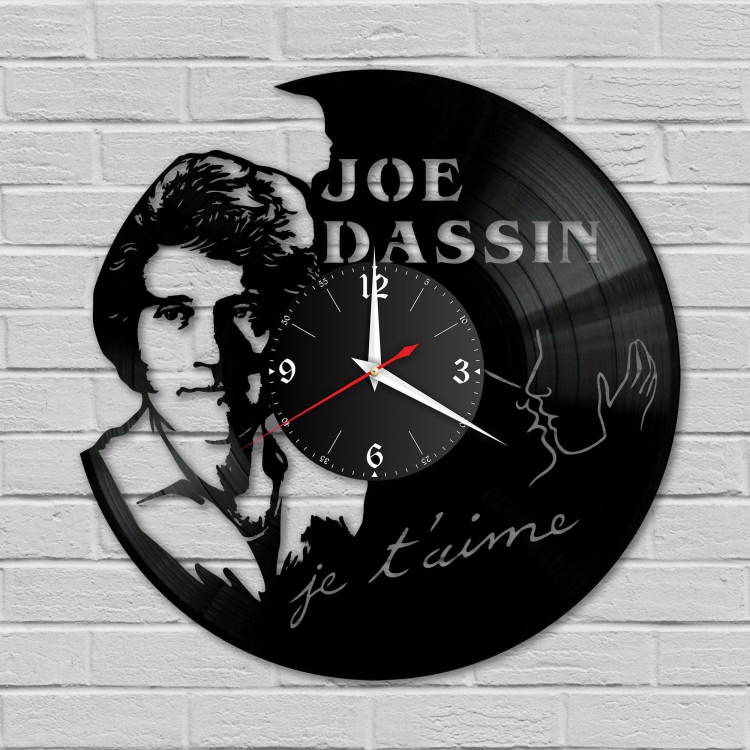 Часы настенные "Джо Дассен" из винила, №1 VC-12025