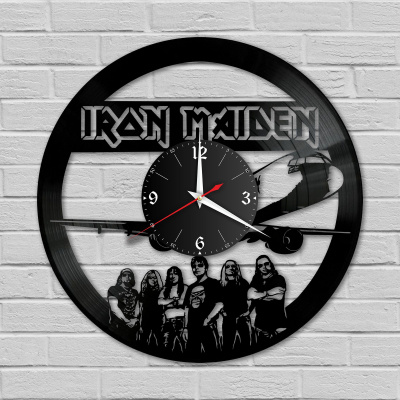 Часы настенные "группа Iron Maiden" из винила, №3