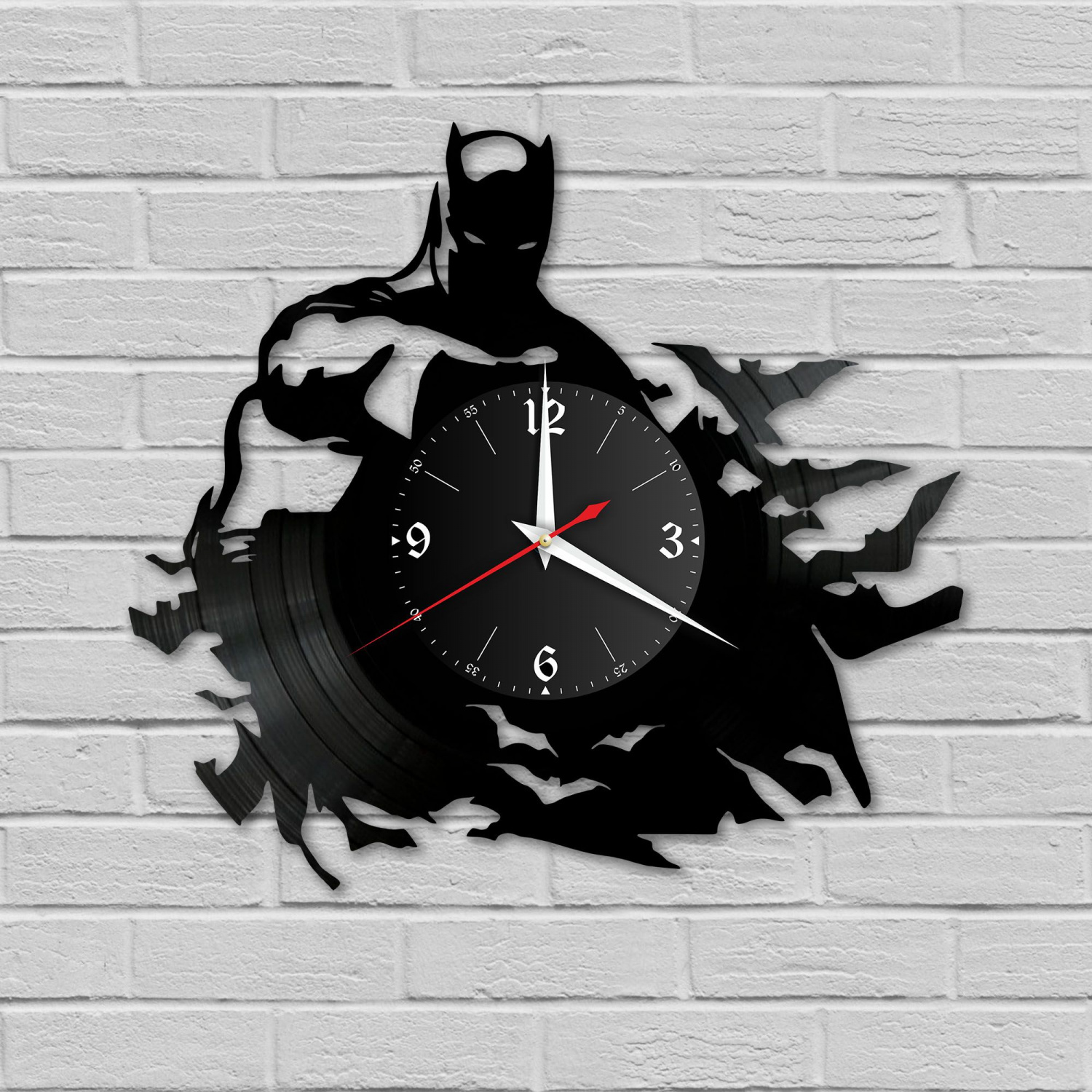 Часы настенные "Бэтмен (Batman)" из винила, №6 VC-10849