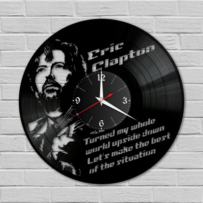 Часы настенные "Eric Clapton" из винила, №1