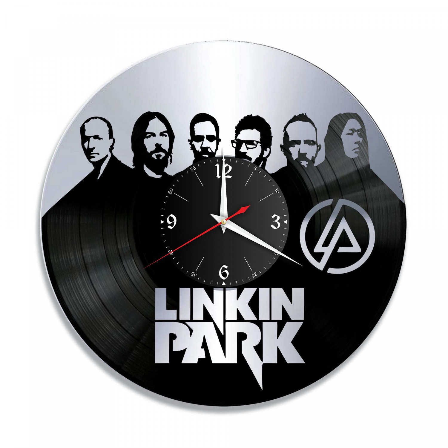 Часы настенные "группа Linkin Park, серебро" из винила, №3 VC-10111-2