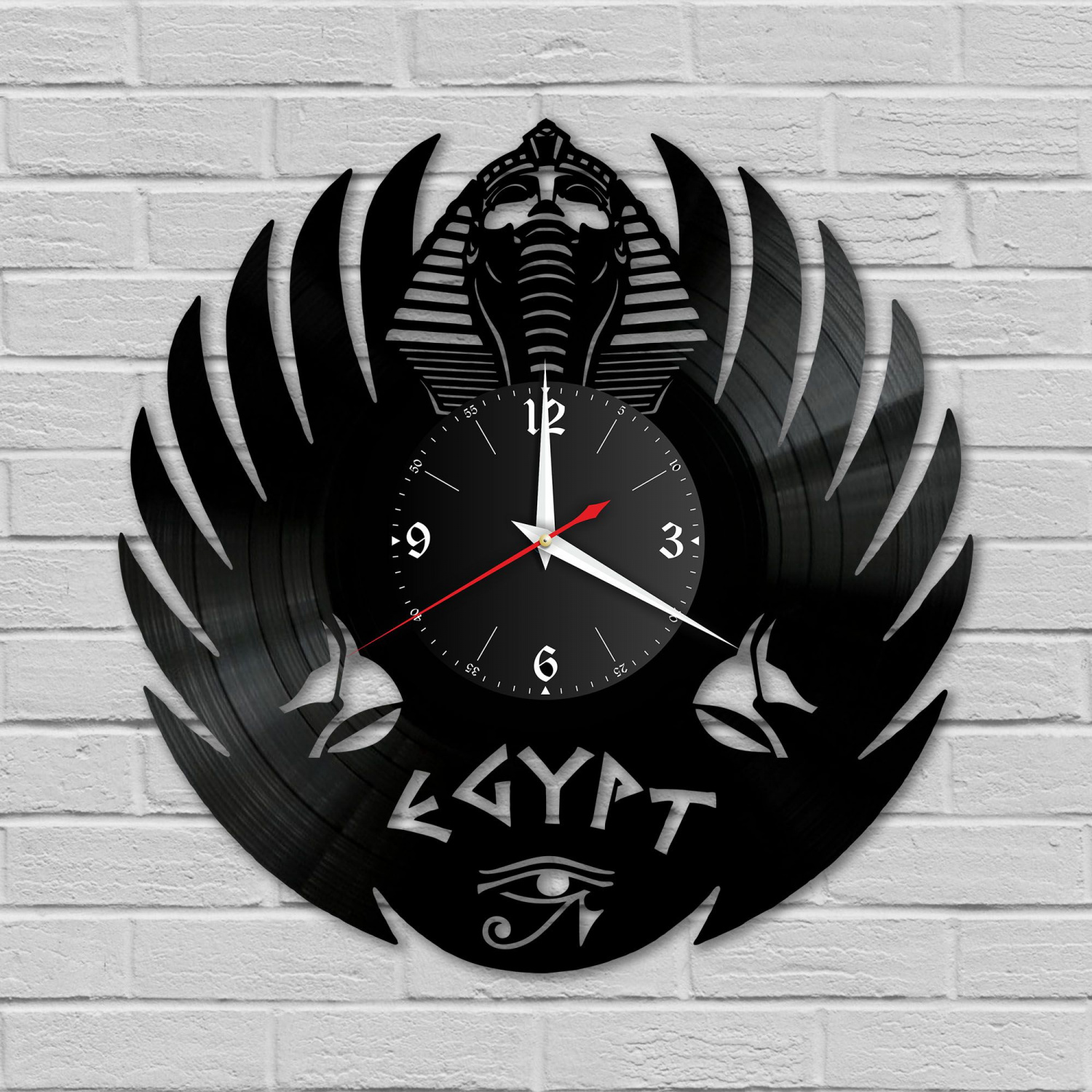 Часы настенные "Египет" из винила, №1 VC-10473