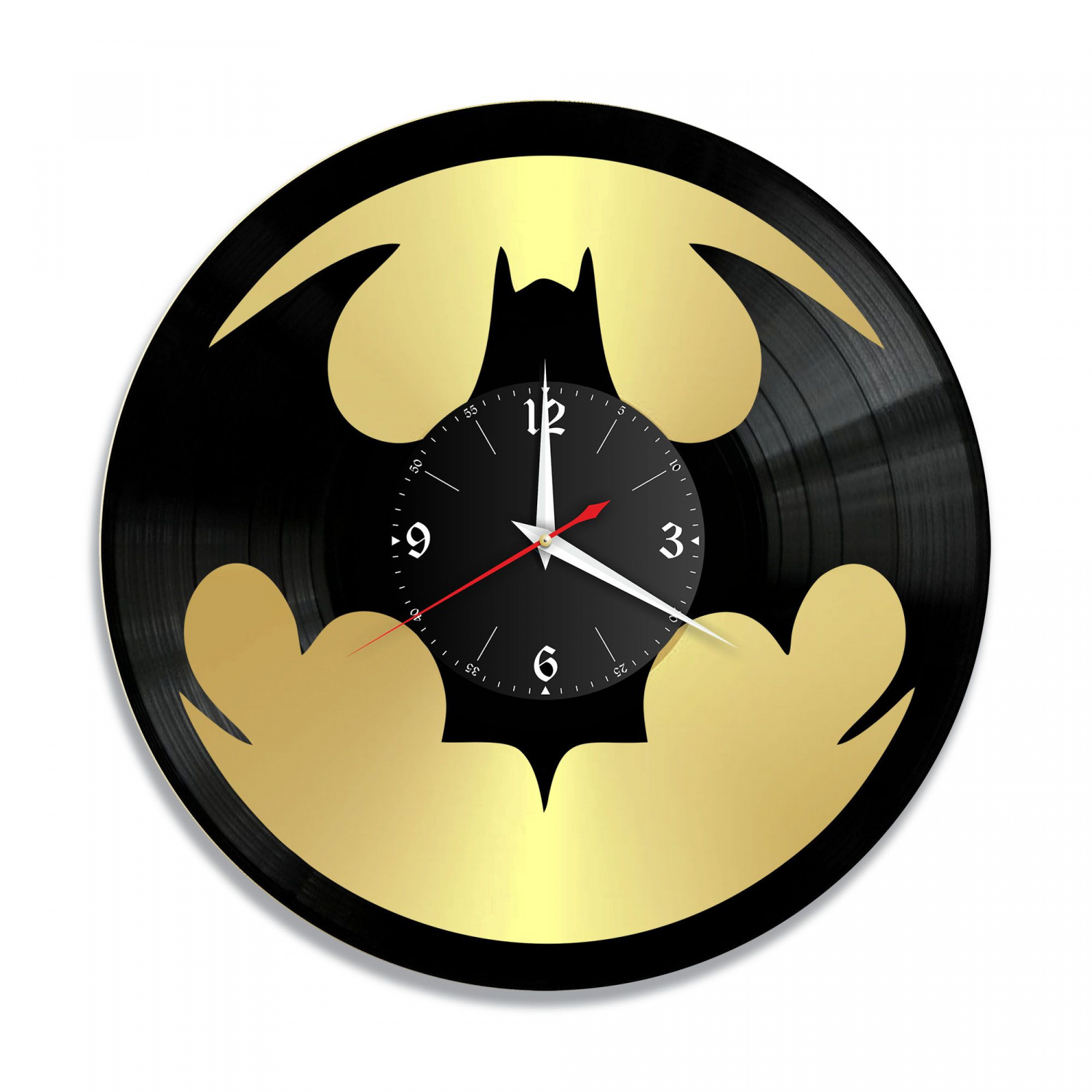 Часы настенные "Бэтмен (Batman), золото" из винила, №4 VC-10317-1