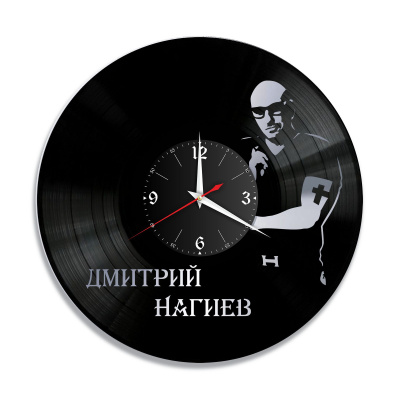 Часы настенные "Дмитрий Нагиев, серебро" из винила, №1
