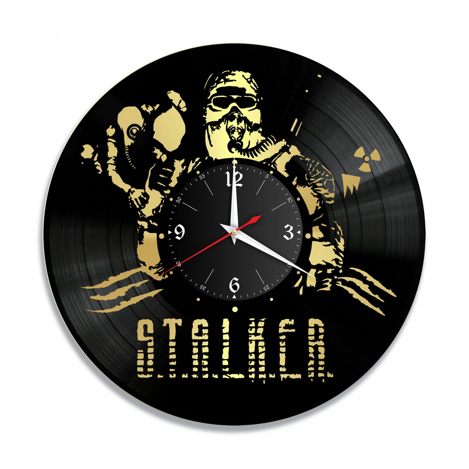 Часы настенные "STALKER, золото" из винила, №1 VC-10833-1