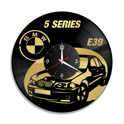 Часы настенные "BMW X5 E39, золото" из винила, №5