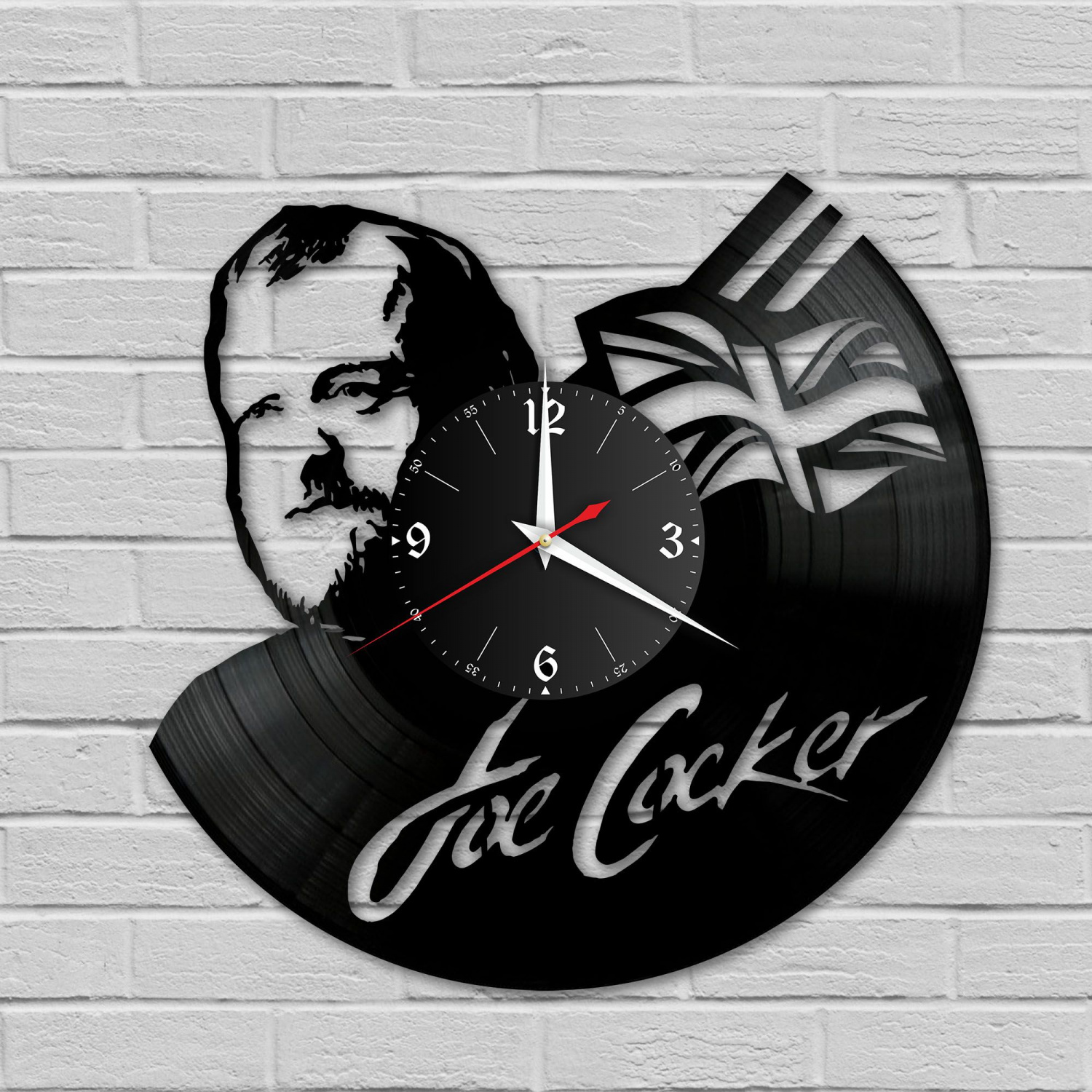 Часы настенные "Джо Кокер (Joe Cocker)" из винила, №1 VC-10930