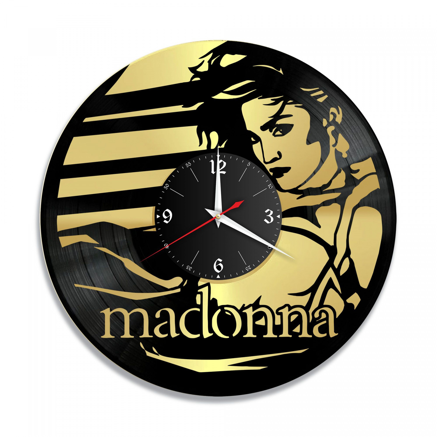 Часы настенные "Мадонна, золото" из винила, №2 VC-10233-1