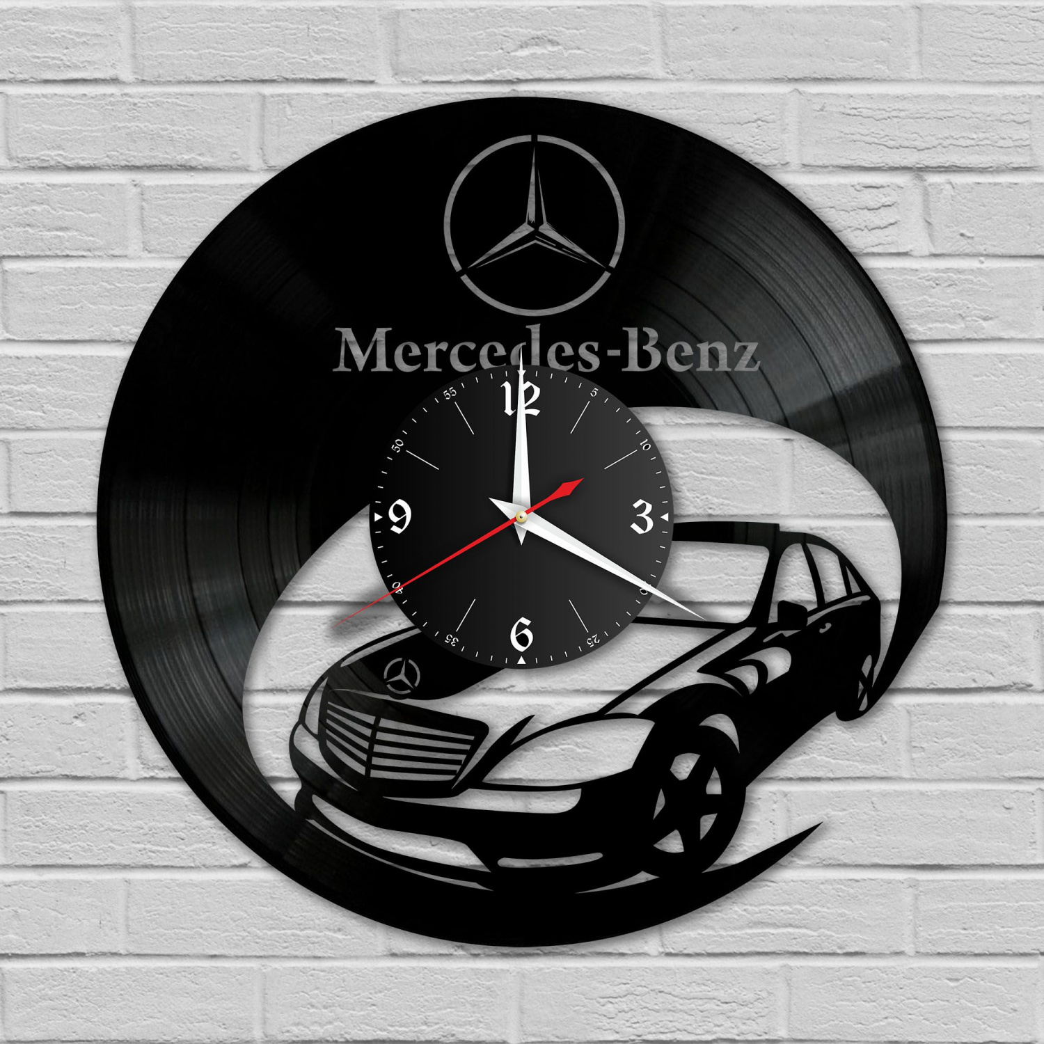 Часы настенные "Mercedes" из винила, №4 VC-12008