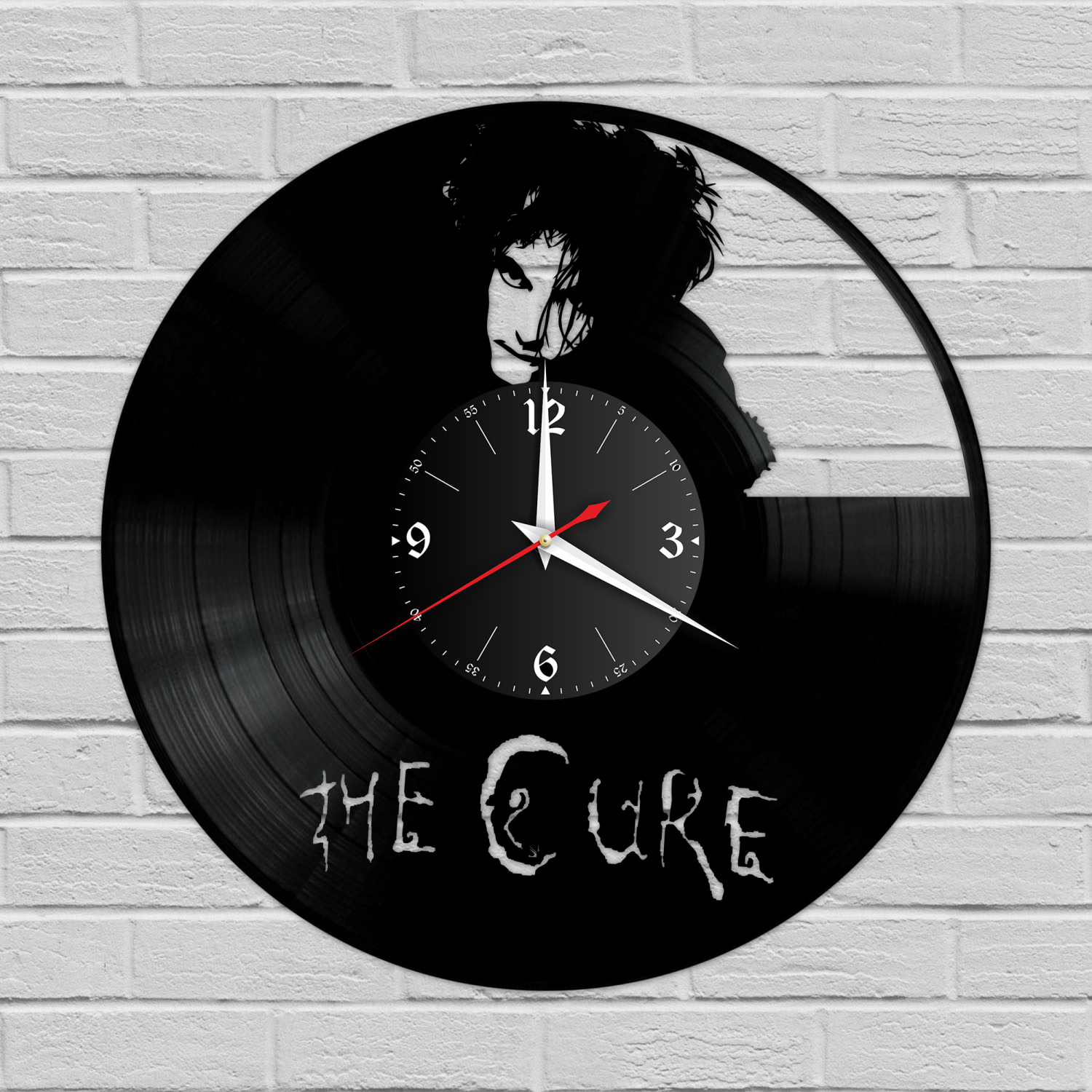 Часы настенные "Группа Cure" из винила, №R1 VC-12116