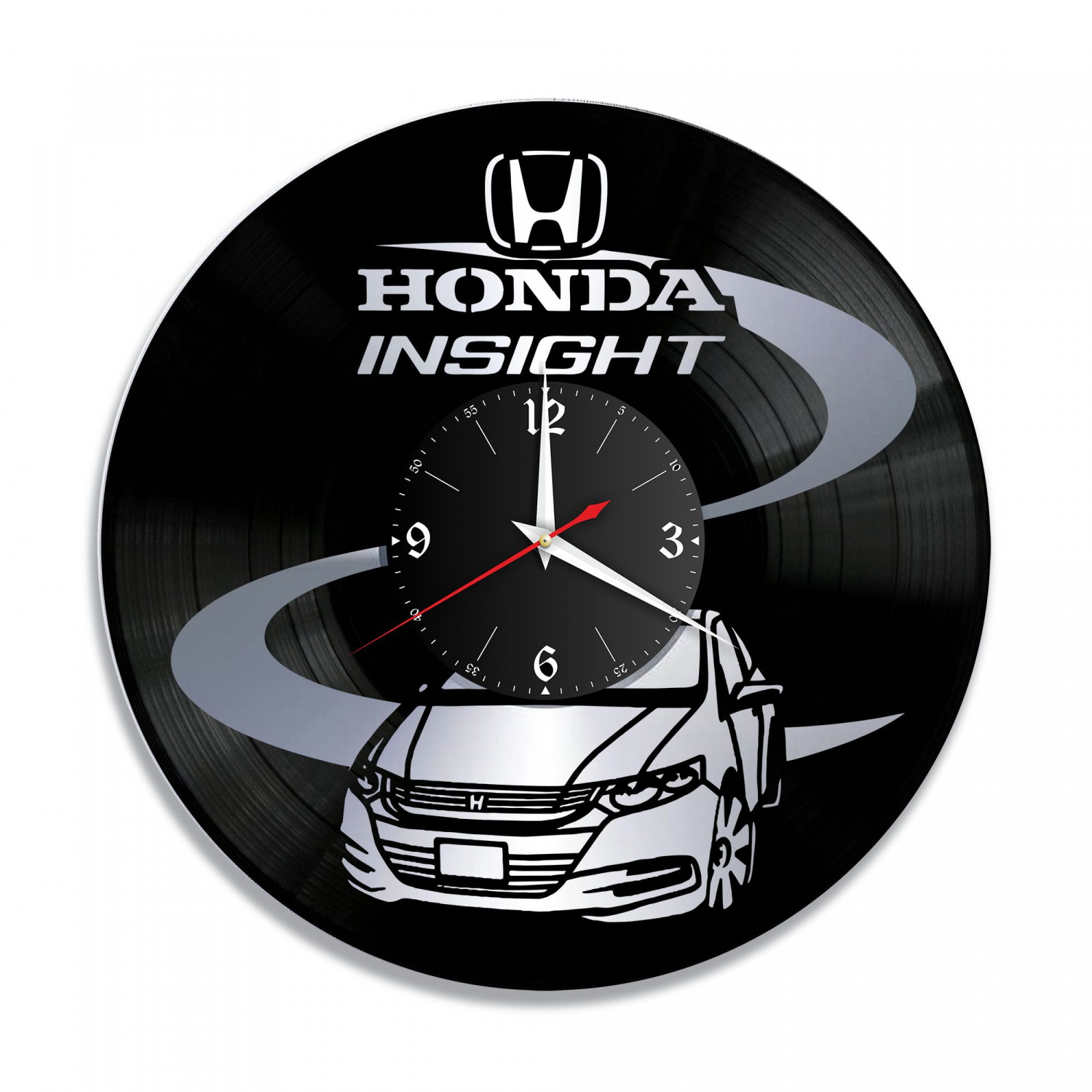 Часы настенные "Honda  Insight, серебро" из винила, №1 VC-10918-2