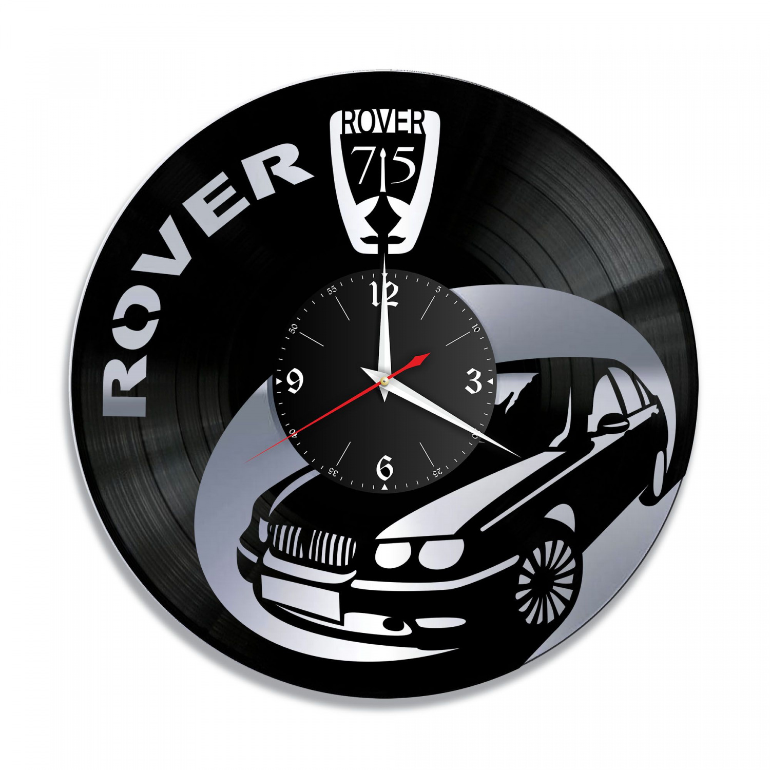 Часы настенные "Rover 75, серебро" из винила, №1 VC-10829-2