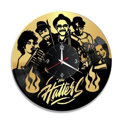 Часы настенные "Группа The Hatters, золото" из винила, №1