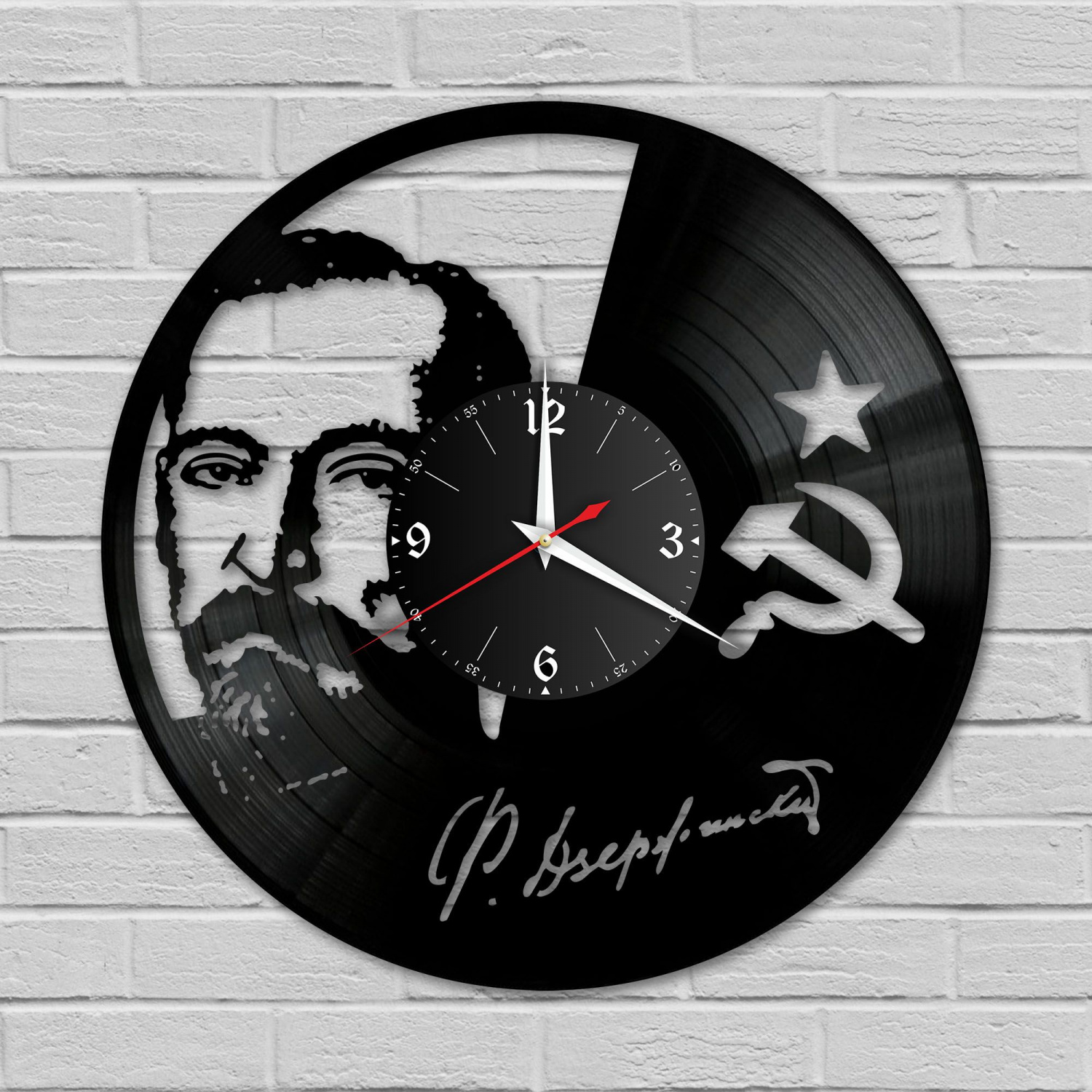 Часы настенные "Феликс Дзержинский" из винила, №1 VC-10863