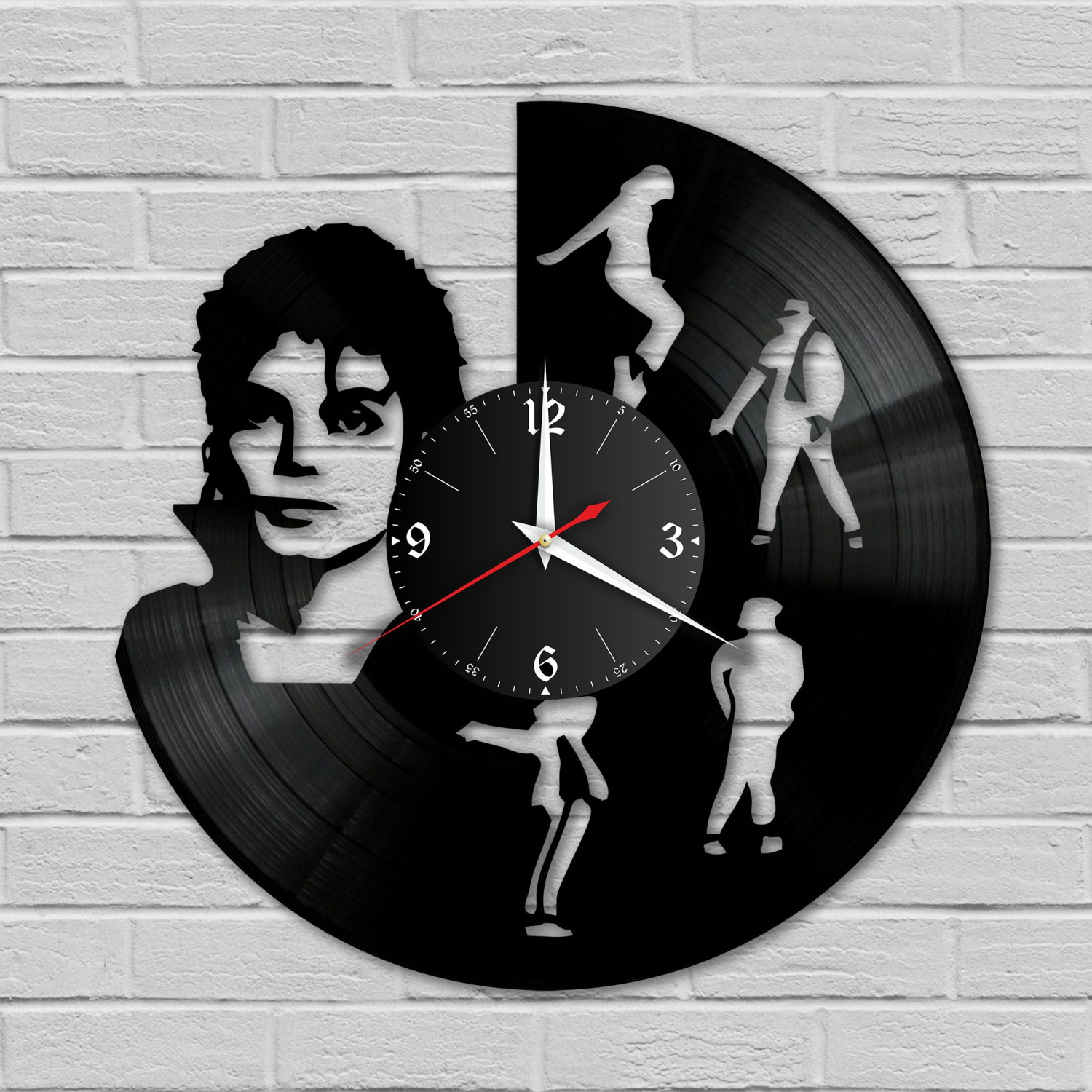 Часы настенные "Майкл Джексон" из винила, №2 VC-10235