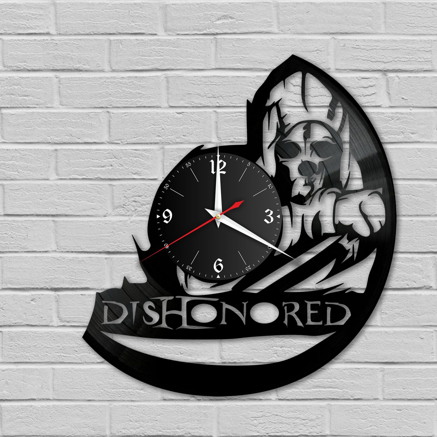 Часы настенные "Игра Dishonored" из винила, №1 VC-10557