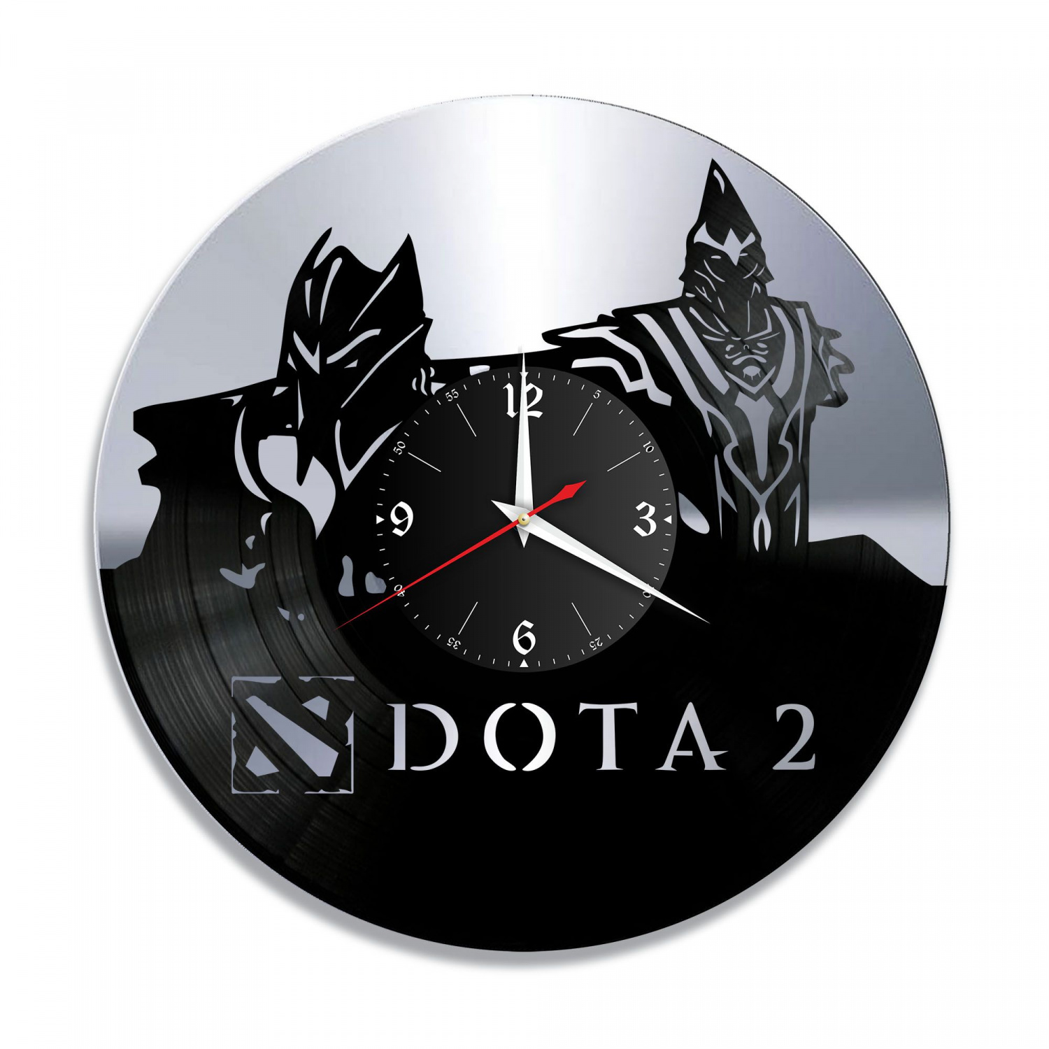 Часы настенные "Дота (DOTA), серебро" из винила, №1 VC-10570-2